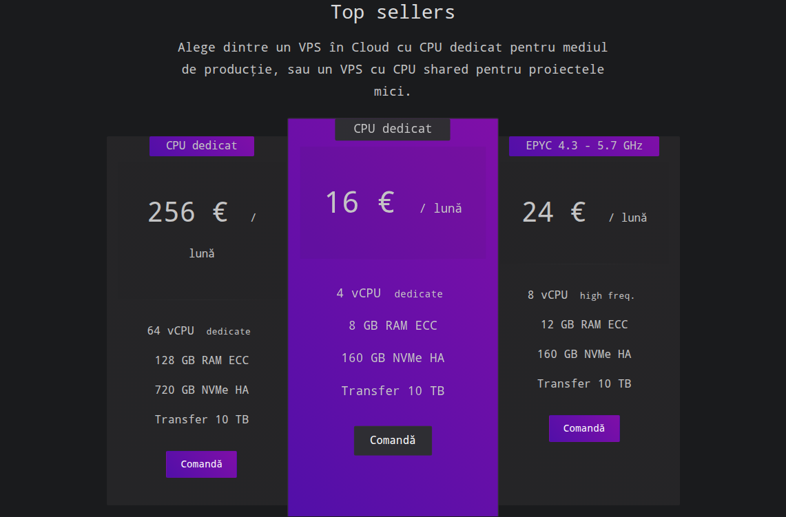 Cloudify.ro pricing