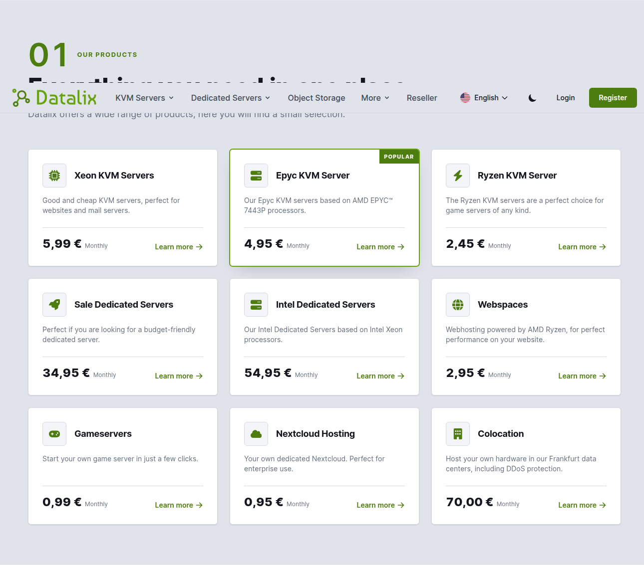 Datalix pricing