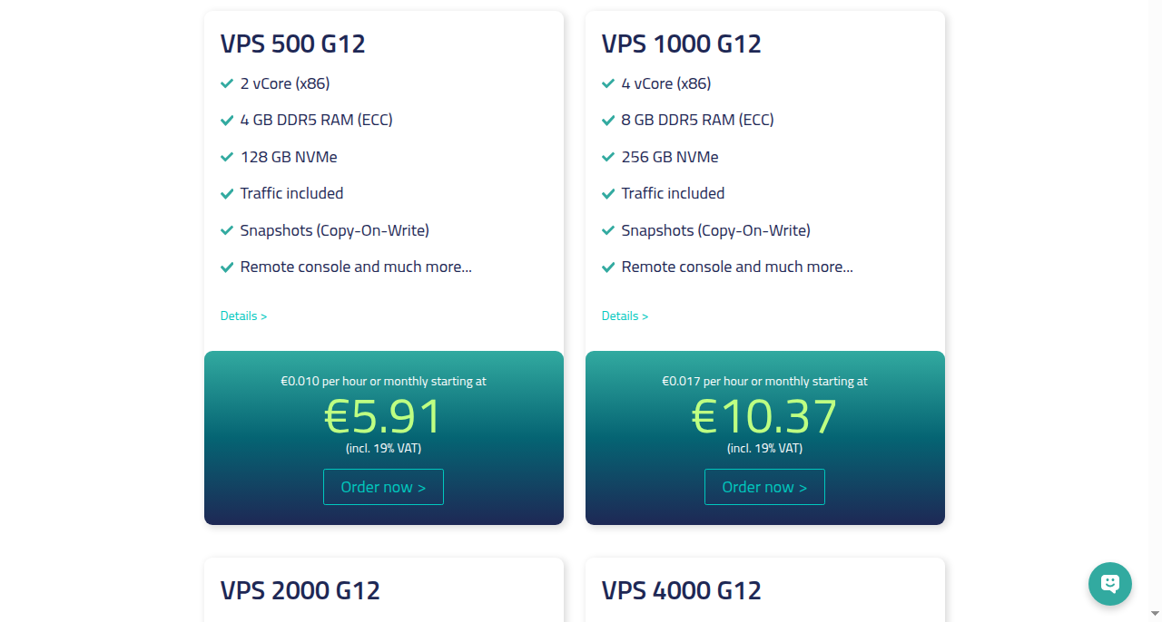 netcup VPS pricing