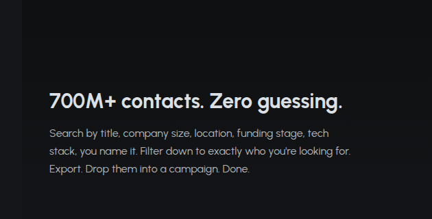 BrandJet homepage: "700M+ contacts. Zero guessing."