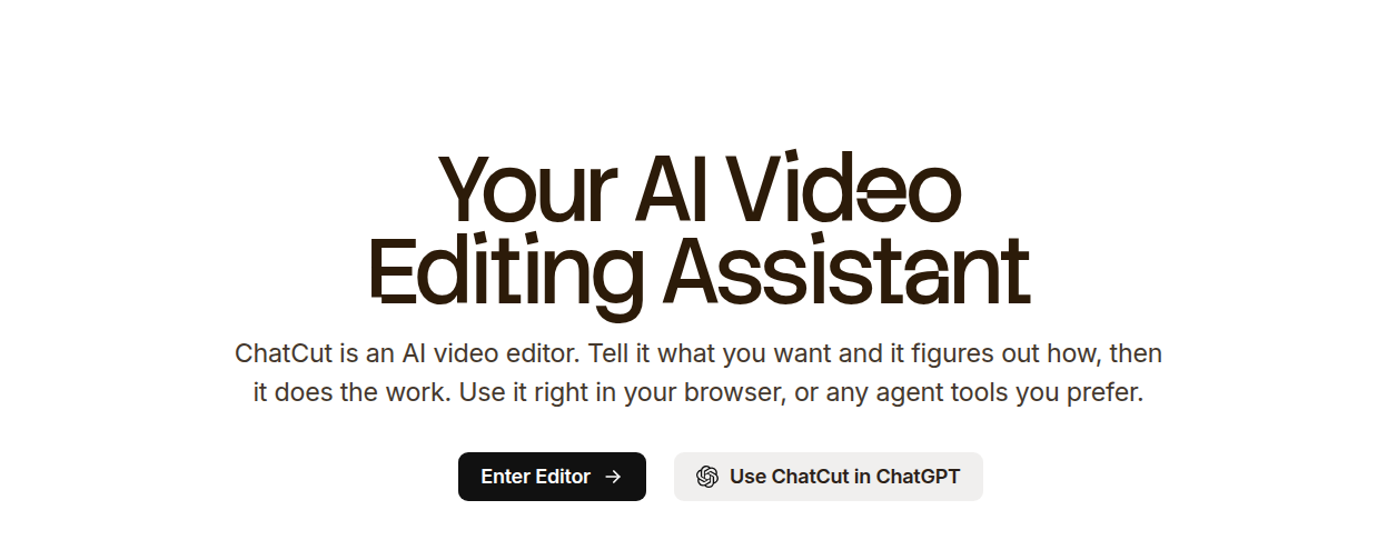 ChatCut homepage hero