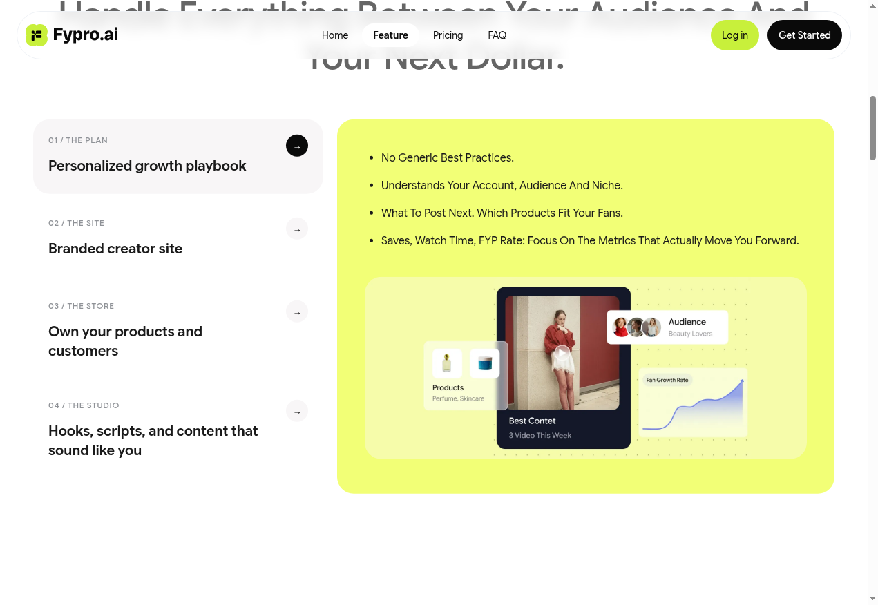Fypro AI video generation and dropshipping features
