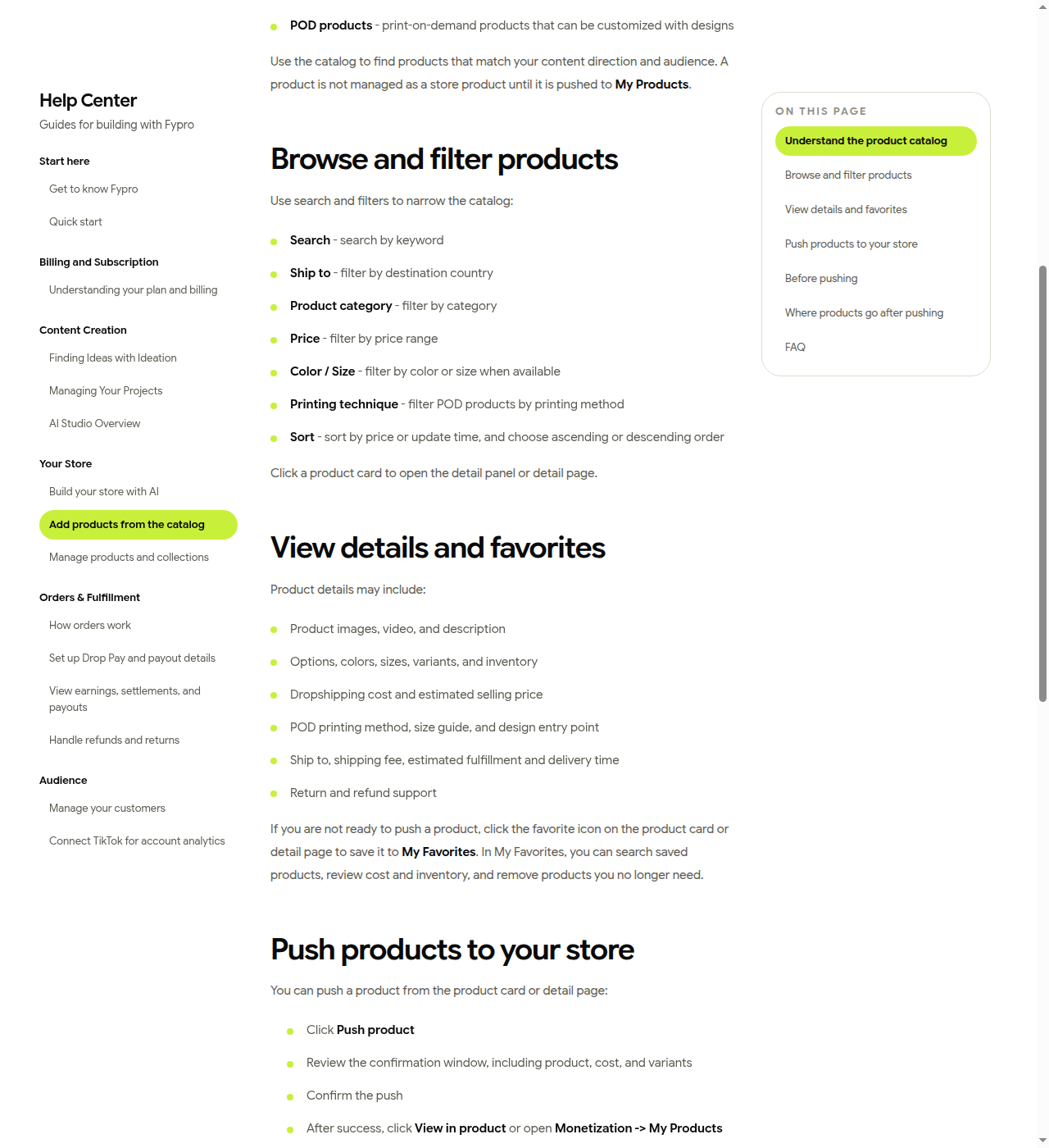 Fypro help center - product shipping, delivery, and return details