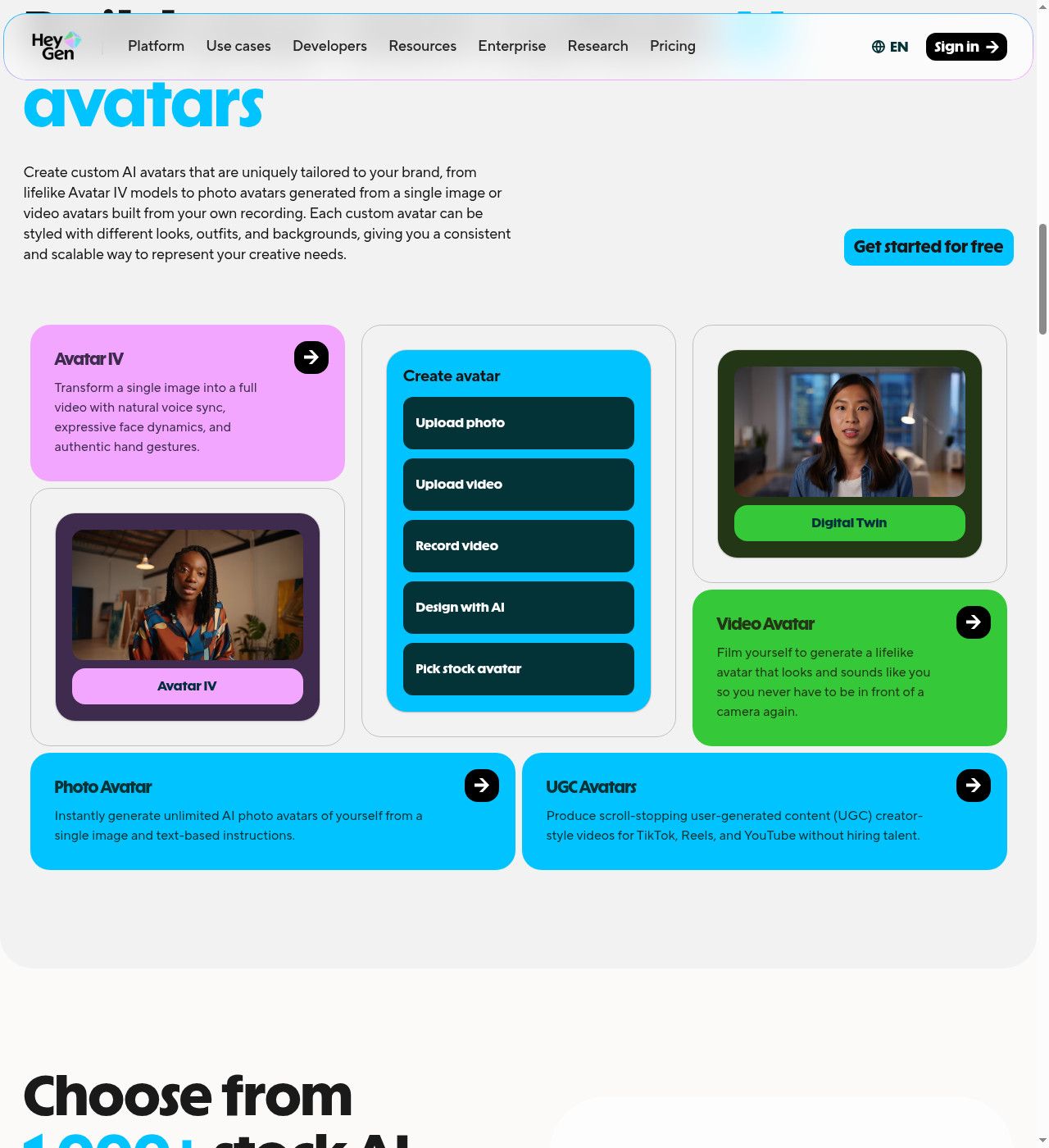 HeyGen avatar creation methods